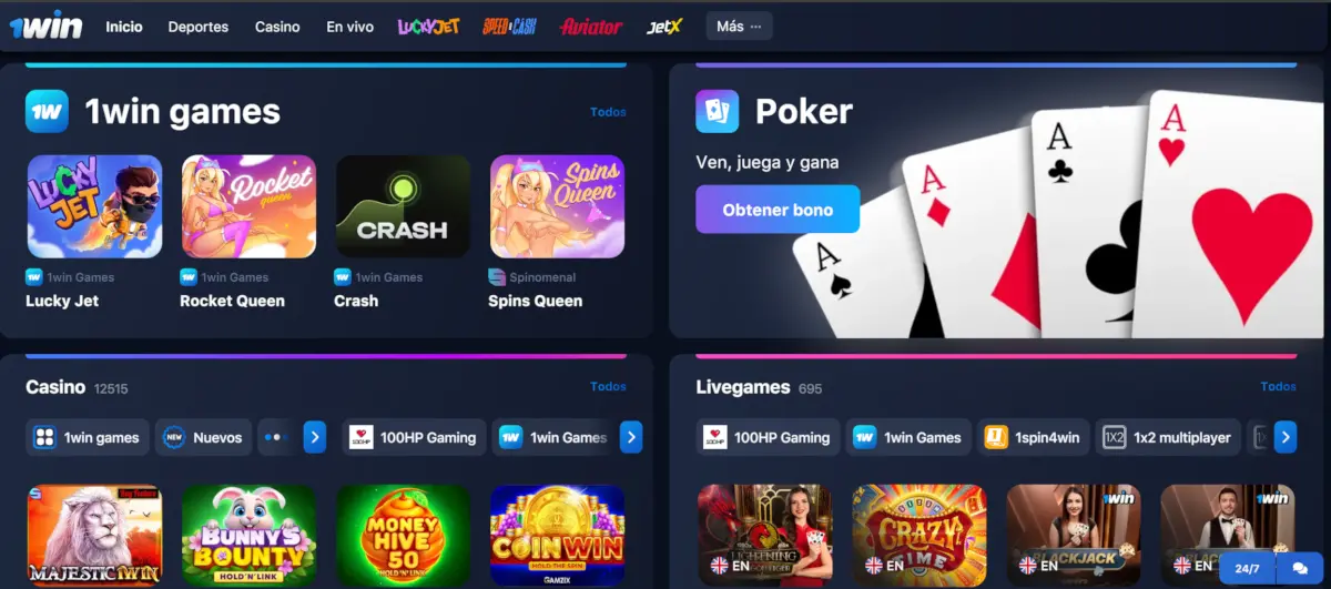 Características y Ventajas 1Win